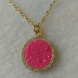 Kate Spade Hot Pink “All That Glitters” Necklace
